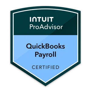 Intuit QuickBooks Certified Payroll ProAdvisor badge